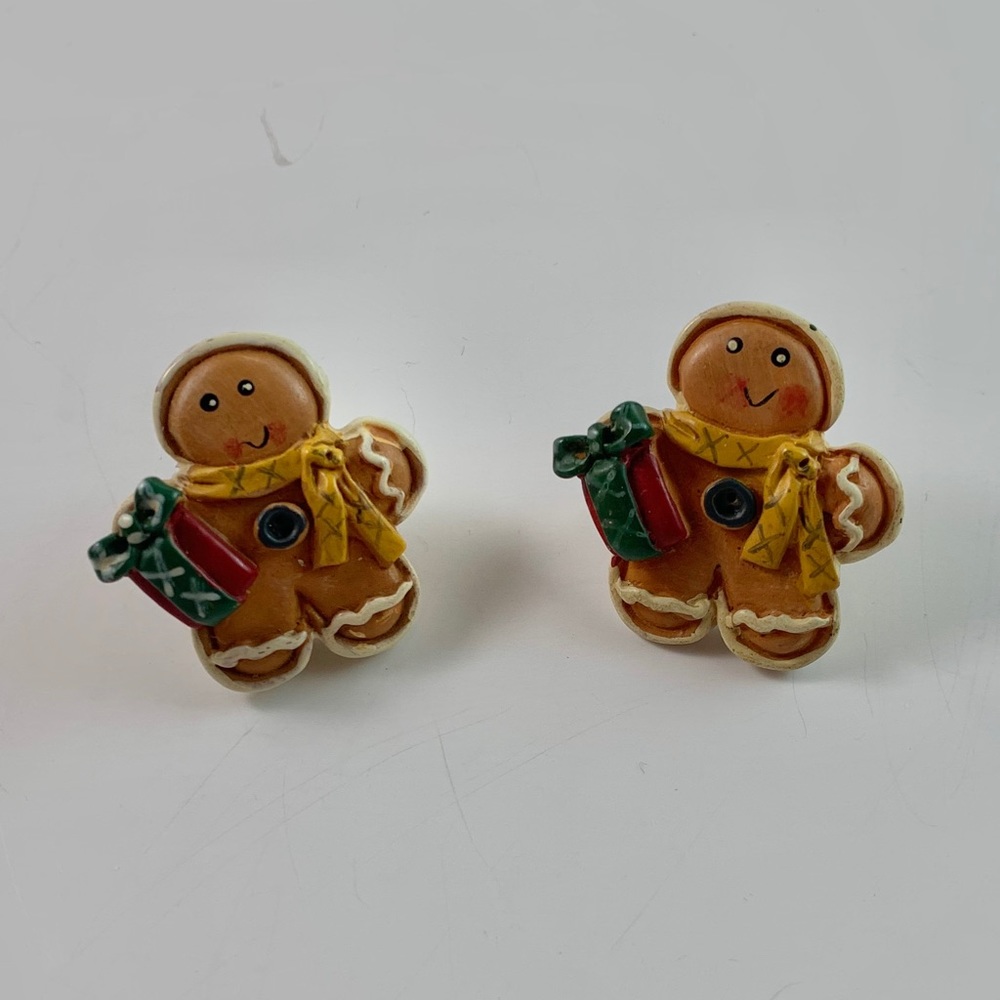 🎉 Christmas Gingerbread Man Earrings